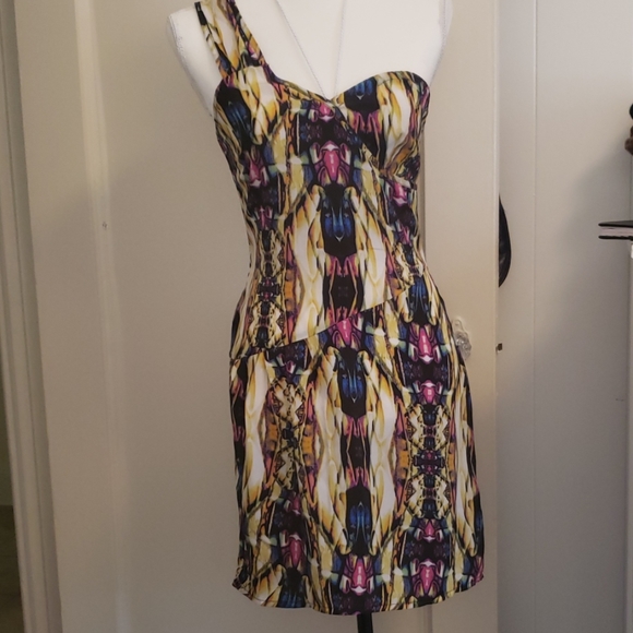 NEXT One shoulder multicolor dress - Picture 1 of 5